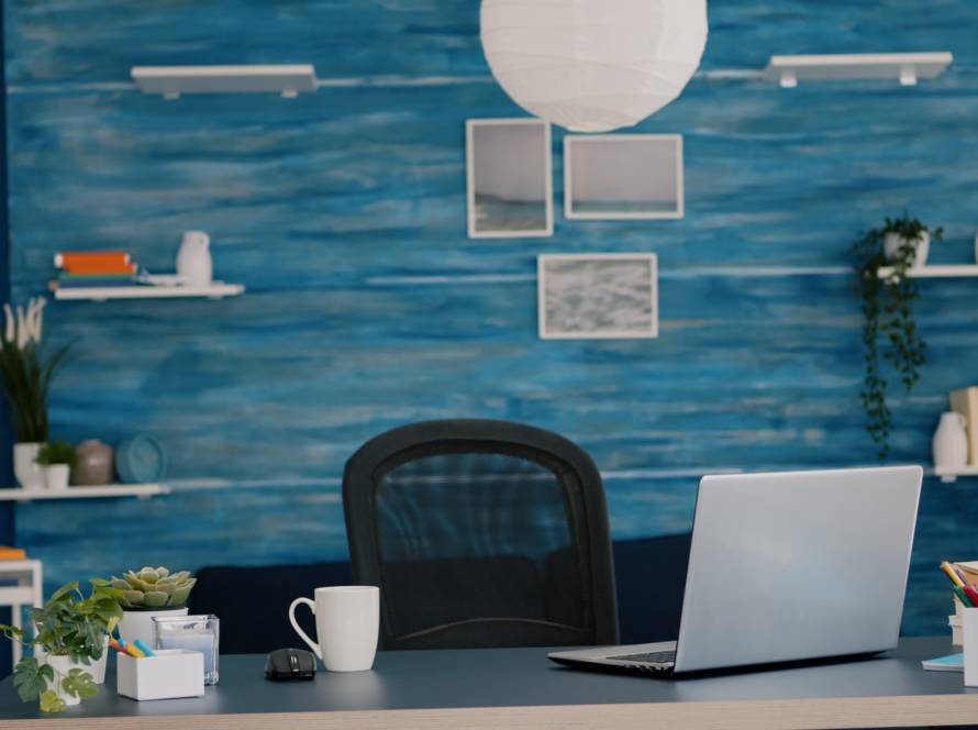 Freshly painted commercial office space