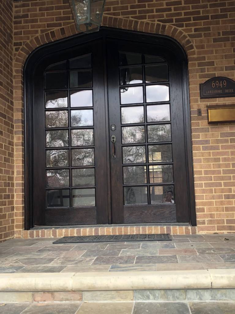 Front double door after refinishing